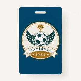 Abzeichen - Fußball - Personalisiert - Name hinzuf Ausweis