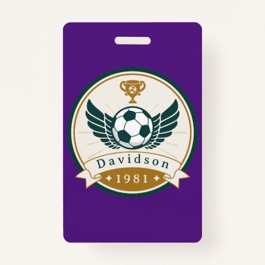 Abzeichen - Fußball - Personalisiert - Name hinzuf Ausweis (Vorderseite)