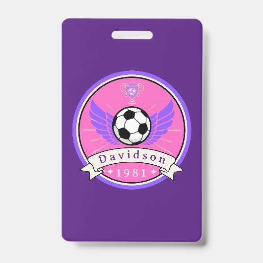 Abzeichen - Fußball - Personalisiert - Name hinzuf Ausweis (Vorderseite)