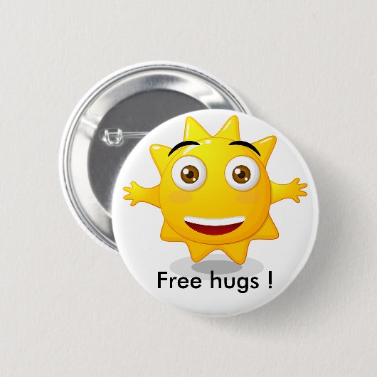 Abzeichen geben Umarmungen frei! Button (Vorne & Hinten)