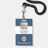 Abzeichen Geschäftspersonal Mitarbeiter Angestellt Ausweis (Vorderseite mit Lanyard)
