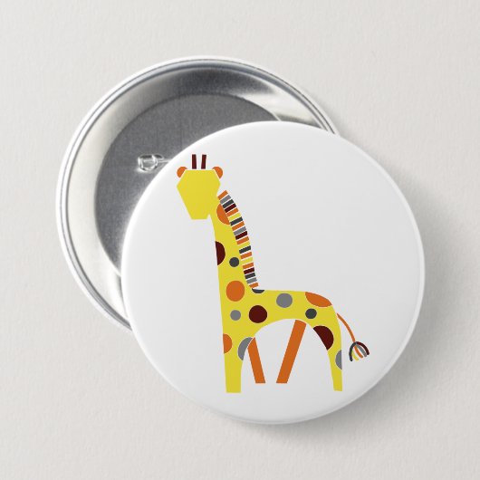Abzeichen - Girafe stylisée Button (Vorne & Hinten)