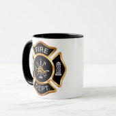 Abzeichen Gold der Feuerwehr Tasse (Vorderseite Links)