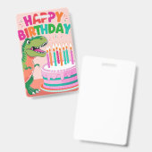 Abzeichen Happy Birthday für Kinder Ausweis (Vorder- & Rückseite)
