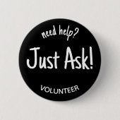 Abzeichen "Hilfe für Freiwillige" gefragt Button (Vorderseite)
