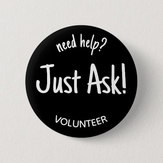 Abzeichen "Hilfe für Freiwillige" gefragt Button (Vorderseite)