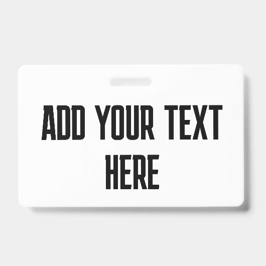 ABZEICHEN HORIZONTAL FÜGEN IHREN TEXT-KUSTOM HINZU AUSWEIS (Front)