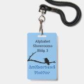 Abzeichen - Hummingbird am Zweig Ausweis (Vorderseite mit Lanyard)