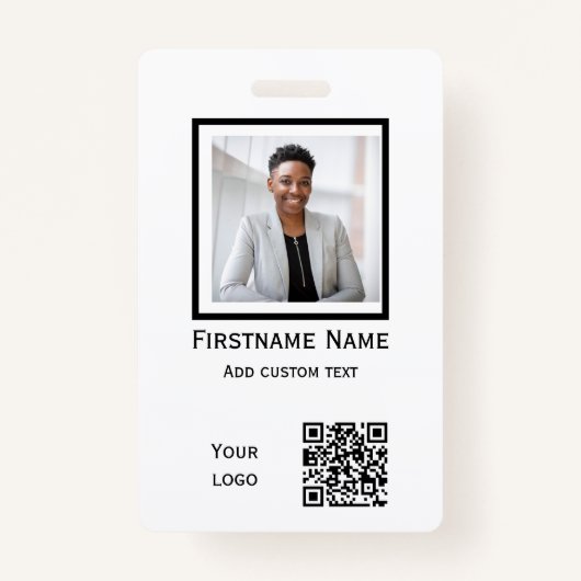 Abzeichen-ID qr des benutzerdefinierten weißen Fot Ausweis (Vorderseite)