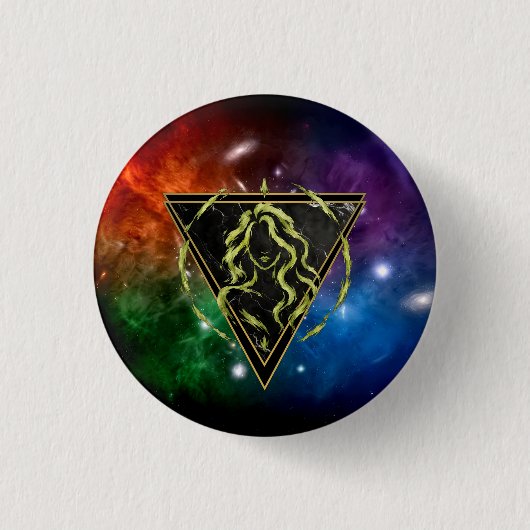 Abzeichen Jungfrau Zodiaque Geschenk Astrologie Button (Vorderseite)
