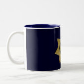 Abzeichen-Kaffeekocher-Tasse des Anweisungsbefugte Zweifarbige Tasse (Links)