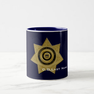 Abzeichen-Kaffeekocher-Tasse des Anweisungsbefugte Zweifarbige Tasse
