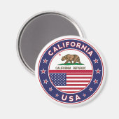 Abzeichen Kalifornien Magnet (Vorderseite/Rückseite)