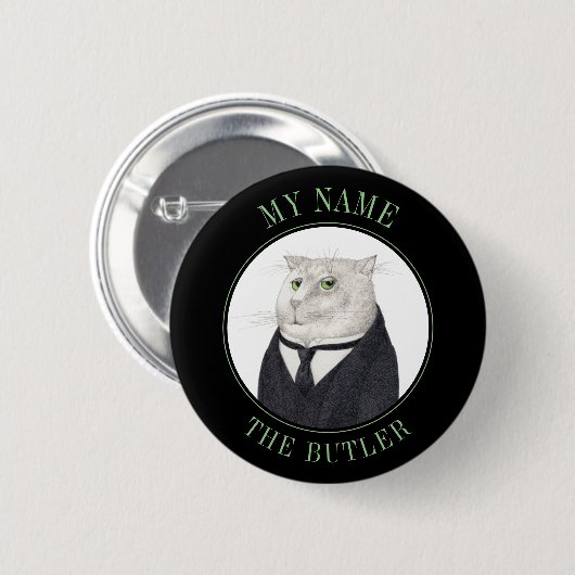 Abzeichen-KATASTENbezeichnung BUTLER Schaltfläche Button (Vorne & Hinten)