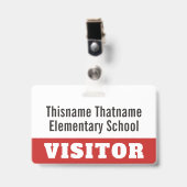 Abzeichen - Kinderschulen - KANN FARBE AUSSTELLEN Ausweis (Vorderseite mit Clip)