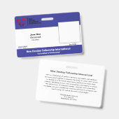 Abzeichen Kirche/Organisation/Arbeitsplatz Ausweis (Vorder- & Rückseite)