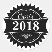 Abzeichen-Klasse 2018 Runder Aufkleber (Vorderseite)