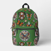 Abzeichen-Kollektor, Schmetterling Bedruckter Rucksack (Vorderseite)