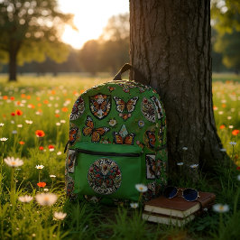 Abzeichen-Kollektor, Schmetterling Bedruckter Rucksack