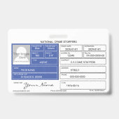 Abzeichen "Kriminalstopper" Ausweis (Rückseite)