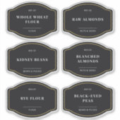 Abzeichen-Labels der Black Gold Border Pantry Orga Aufkleber (Vorderseite)