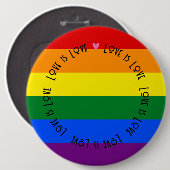 Abzeichen - LGBT-Liebe ist die Schaltfläche Liebe- Button (Vorne & Hinten)