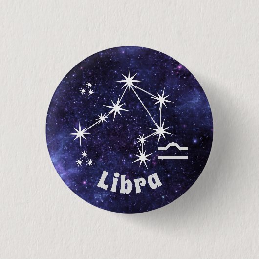 Abzeichen Libra, Abzeichen des Horoskop Zodiac Button (Vorderseite)