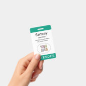 Abzeichen-Logo-Lanyard-Clip-Rollen grün Ausweis (Handheld)