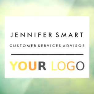 Abzeichen-Magnet für große Mitarbeiternamen - Be Fensteraufkleber