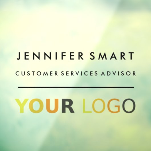 Abzeichen-Magnet für große Mitarbeiternamen - Benu Fensteraufkleber (Blatt 3)