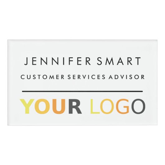 Abzeichen-Magnet für große Mitarbeiternamen - Benu Namenschild (Vorderseite)