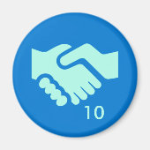 Abzeichen Magnet - Handshake 10 (Vorne)