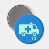 Abzeichen Magnet - Krankenwagen 10 (Vorderseite/Rückseite)