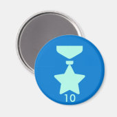 Abzeichen Magnet - Medaille 10 (Vorderseite/Rückseite)