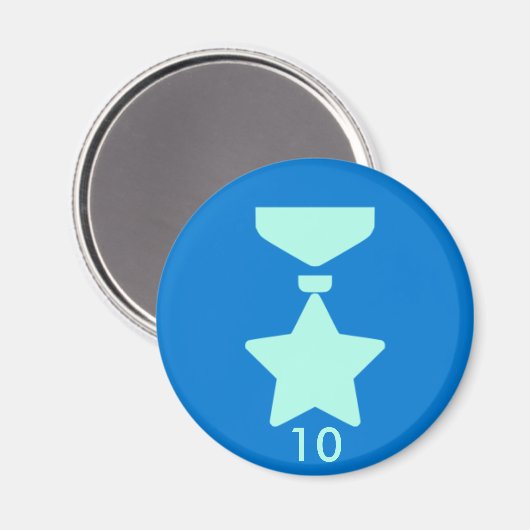 Abzeichen Magnet - Medaille 10 (Vorderseite/Rückseite)