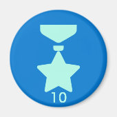 Abzeichen Magnet - Medaille 10 (Vorne)