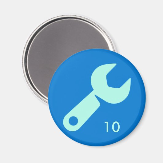 Abzeichen Magnet - Schlüssel 10 (Vorderseite/Rückseite)