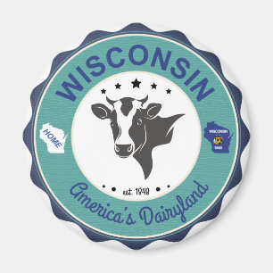 Abzeichen-Magnet Wisconsins Dairyland Magnet