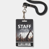 Abzeichen mit Barcode-benutzerdefinierter Ereignis Ausweis (Vorderseite mit Schlüsselband)