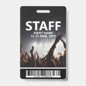 Abzeichen mit Barcode-benutzerdefinierter Ereignis Ausweis (Rückseite)