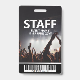 Abzeichen mit Barcode-benutzerdefinierter Ereignis Ausweis