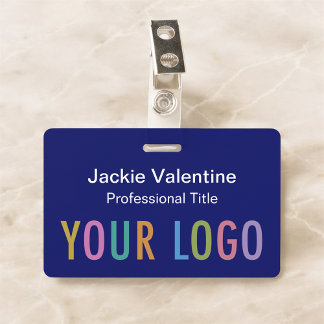 Abzeichen mit blauem PVC-Namen mit Clip Lanyard od Ausweis