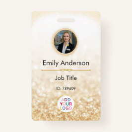 Abzeichen mit dem Namen des Fotos eines benutzerde Ausweis