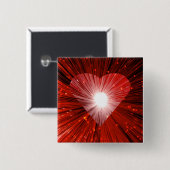 Abzeichen mit der Schaltfläche Rotes Herz Button (Vorne & Hinten)