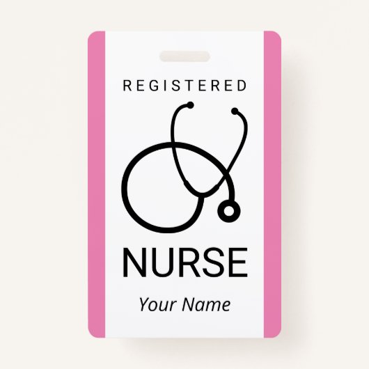 Abzeichen mit eigenem Namen für Krankenschwester u Ausweis (Vorderseite)