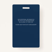 Abzeichen mit Foto und Strichcode Ausweis (Rückseite)