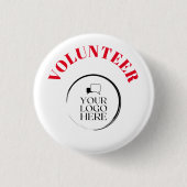 Abzeichen mit Freiwilligentasten mit benutzerdefin Button (Vorderseite)