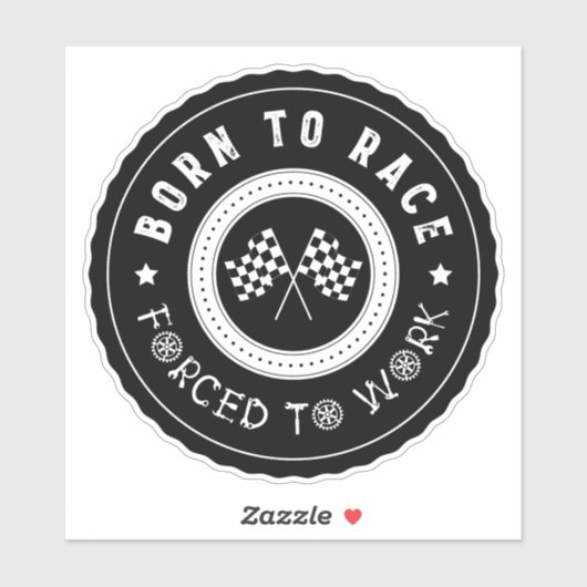 Abzeichen mit geborenem Race Aufkleber (Blatt)