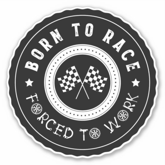 Abzeichen mit geborenem Race Aufkleber (Vorderseite)