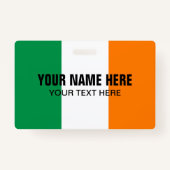 Abzeichen mit irischem Flaggenlogo Ausweis (Vorderseite)